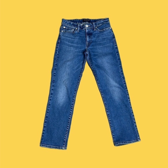 Lucky Brand Women’s Sweet Crop Straight Leg Mid-Rise Jeans Blue Sz 4/27 - Picture 1 of 11